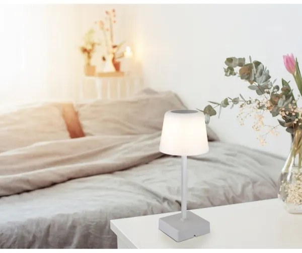 Globo 28061SI-LED lampada da tavolo touch XAYDEN 2W/5V 800 mAh argento