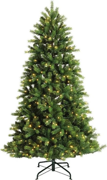 Albero di Natale artificiale Montsolar Solare per esterno illuminato verde H 180 cm x ø 112 cm