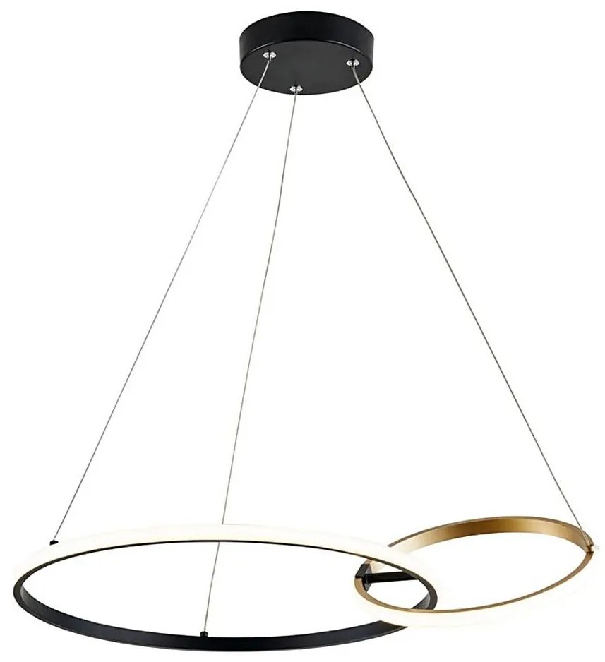 Rabalux 72296 - Lampadario LED a sospensione con filo EMILION LED/36W/230V nero/oro