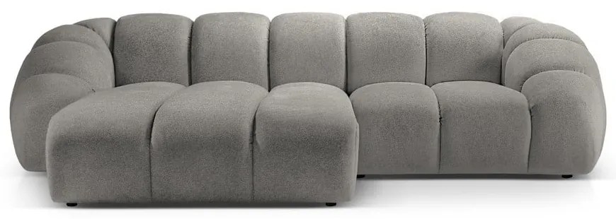 Divano angolare in grigio chiaro (con penisola a sinistra) Diana – Micadoni