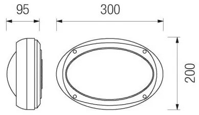 Lem Oval Led  Diffusore In Vetro O Policarbonato 13W 3000°K