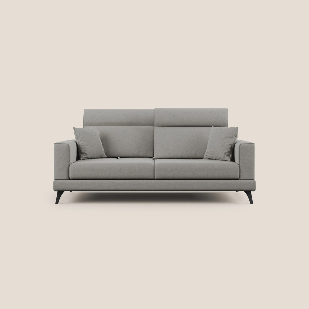Slide Divano con schienali traslanti e poggiatesta in tessuto simil cotone impermeabile T19 beige