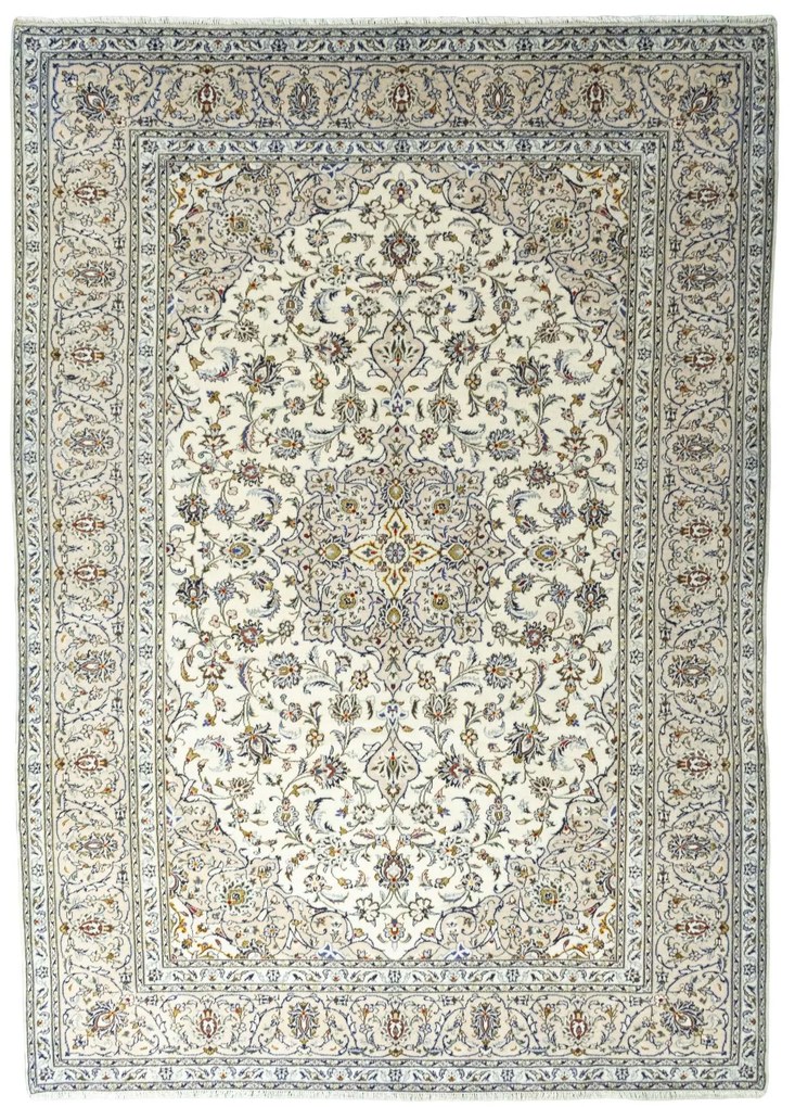 Kashan Tappeto persiano 350 x 250 Beige (Iran) Annodato A Mano