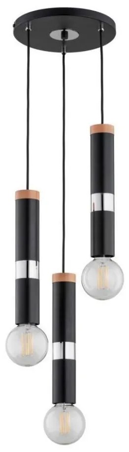 Lampadario a sospensione con filo GAMBIT 3xE27/60W/230V