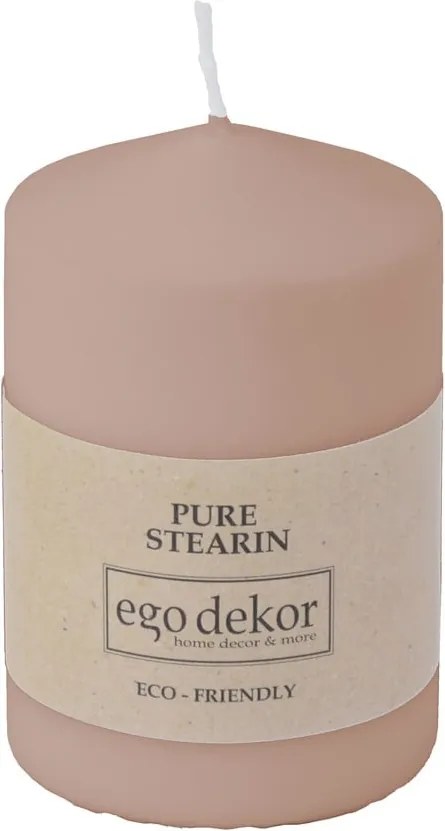 Candela rosa cipria Top, durata di combustione 25 h Eco - Eco candles by Ego dekor