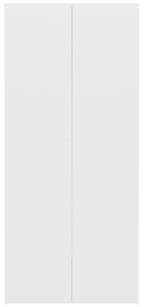 Scarpiera Bianca 80x35,5x180 cm in Legno Multistrato