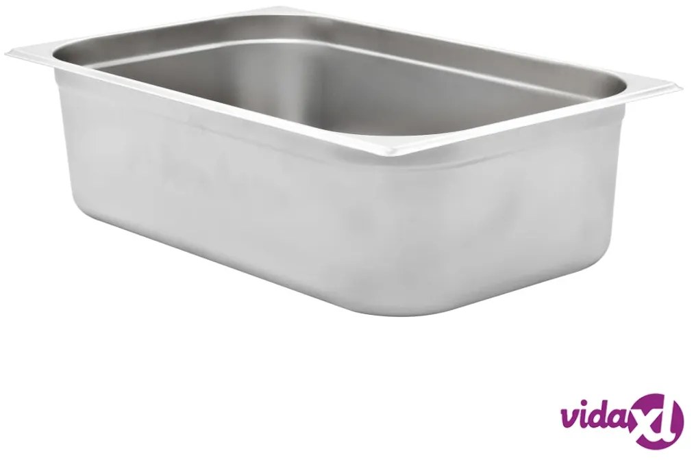 vidaXL Contenitori Gastronorm 2 pz GN 1/1 150 mm in Acciaio Inox