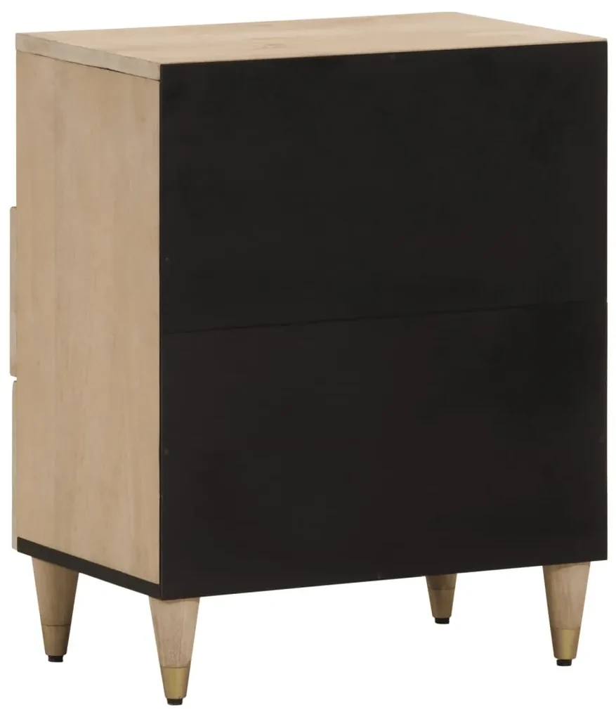Comodino 50x33x60 cm in legno massello di mango