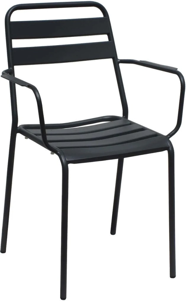 ROMANUS - set tavolo in metallo cm Ø 60 x 71h con 2 poltrone Romanus