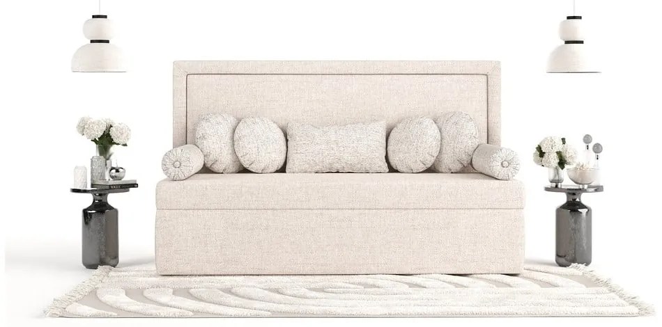 Letto singolo imbottito beige 80x200 cm Scala - Maison de Rêve