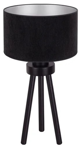 Duolla - Lampada da tavolo LYON 1xE27/15W/230V diametro 30 cm nero