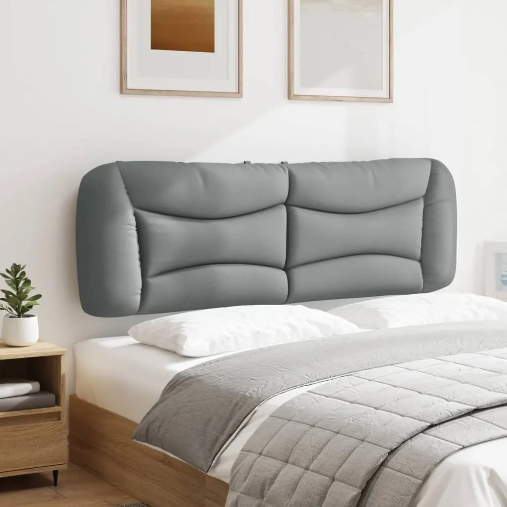 Cuscino testiera grigio chiaro 160 cm in tessuto