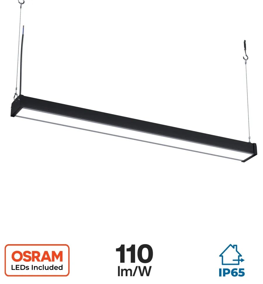 Campana Lineare 200W da 1 metro Sospesa OSRAM chip LED 22.000 lumen Colore Bianco Freddo 6.000K