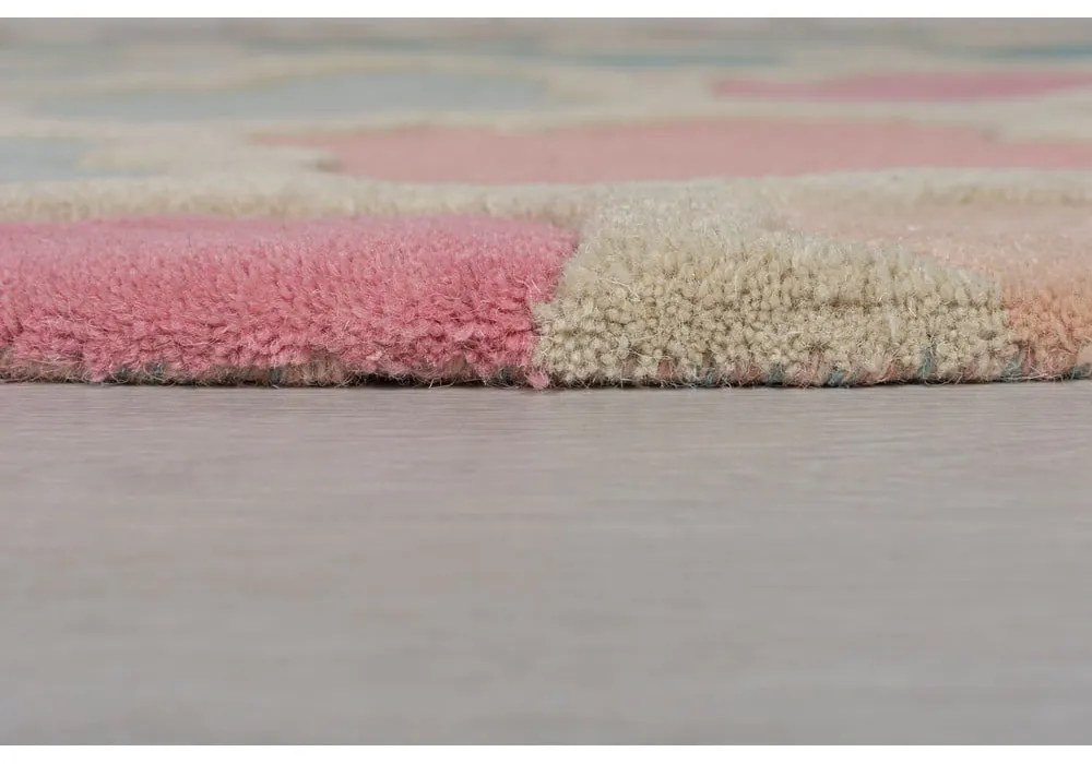 Tappeto in lana rosa 60x230 cm Rosella - Flair Rugs