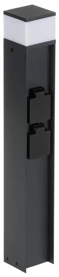 Kanlux 38765-Lampada da esterno con 2 prese DASTEN 1xG9/11W/230V 50 cm IP44 nero