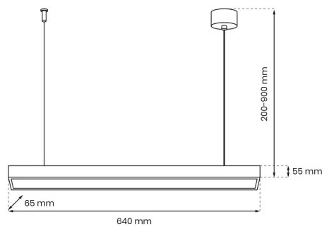 Lampadario a sospensione con filo LUNGO T8 1xG13/9W/230V nero