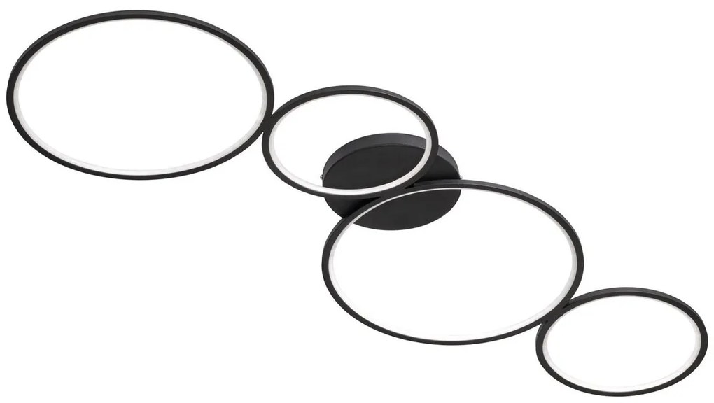 Plafoniera LED Rondo Ø 95 cm nero IP20 bianco caldo, 3300 lumen TRIO LIGHTING INTER