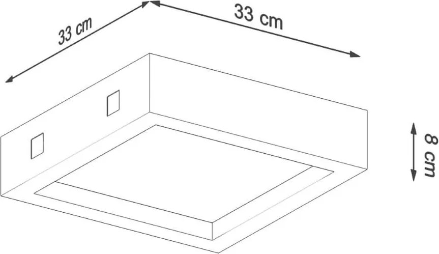 Lampada da soffitto 18W RIZA in Cemento e Vetro - Grigia
