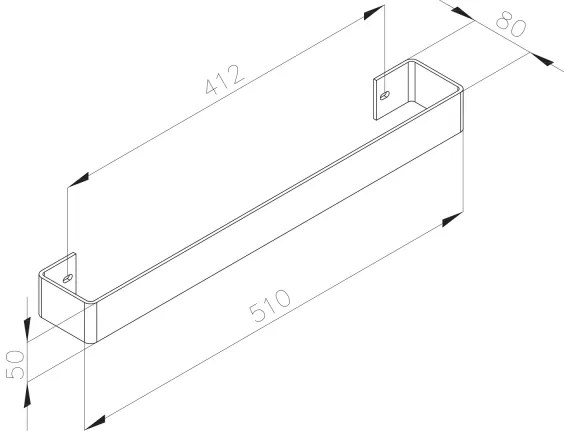 Sapho - Porta asciugamani da parete COLONNA 8x51 cm in acciaio inossidabile spazzolato