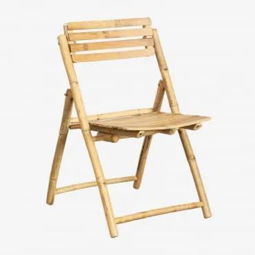 Confezione da 2 sedie da giardino pieghevoli in bambù Nelida - Sklum