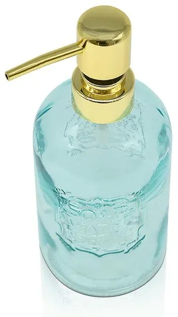 Set 4 pezzi dispenser sapone liquido in vetro colorato con capienza 400 ml