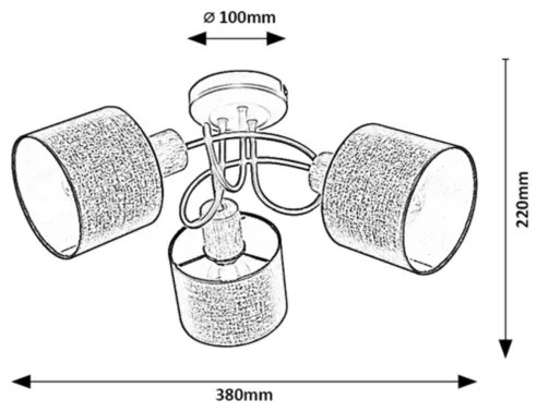 Rabalux 3246 - Lampadario fisso MIGUEL 3xE14/40W/230V