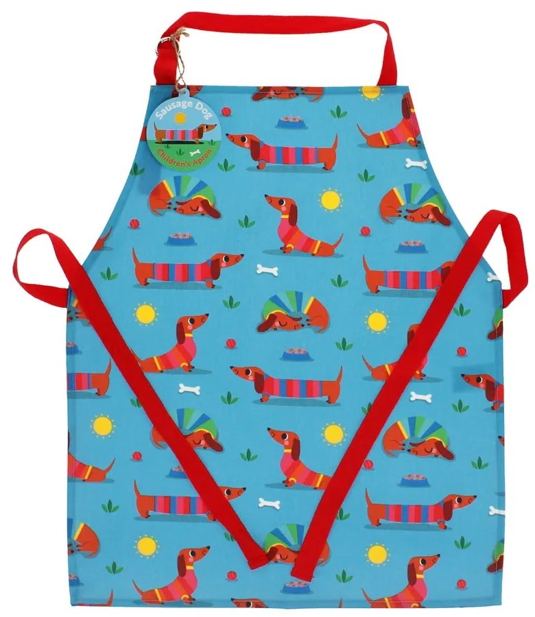 Grembiule per bambini in cotone Sunny Sausage Dog – Rex London