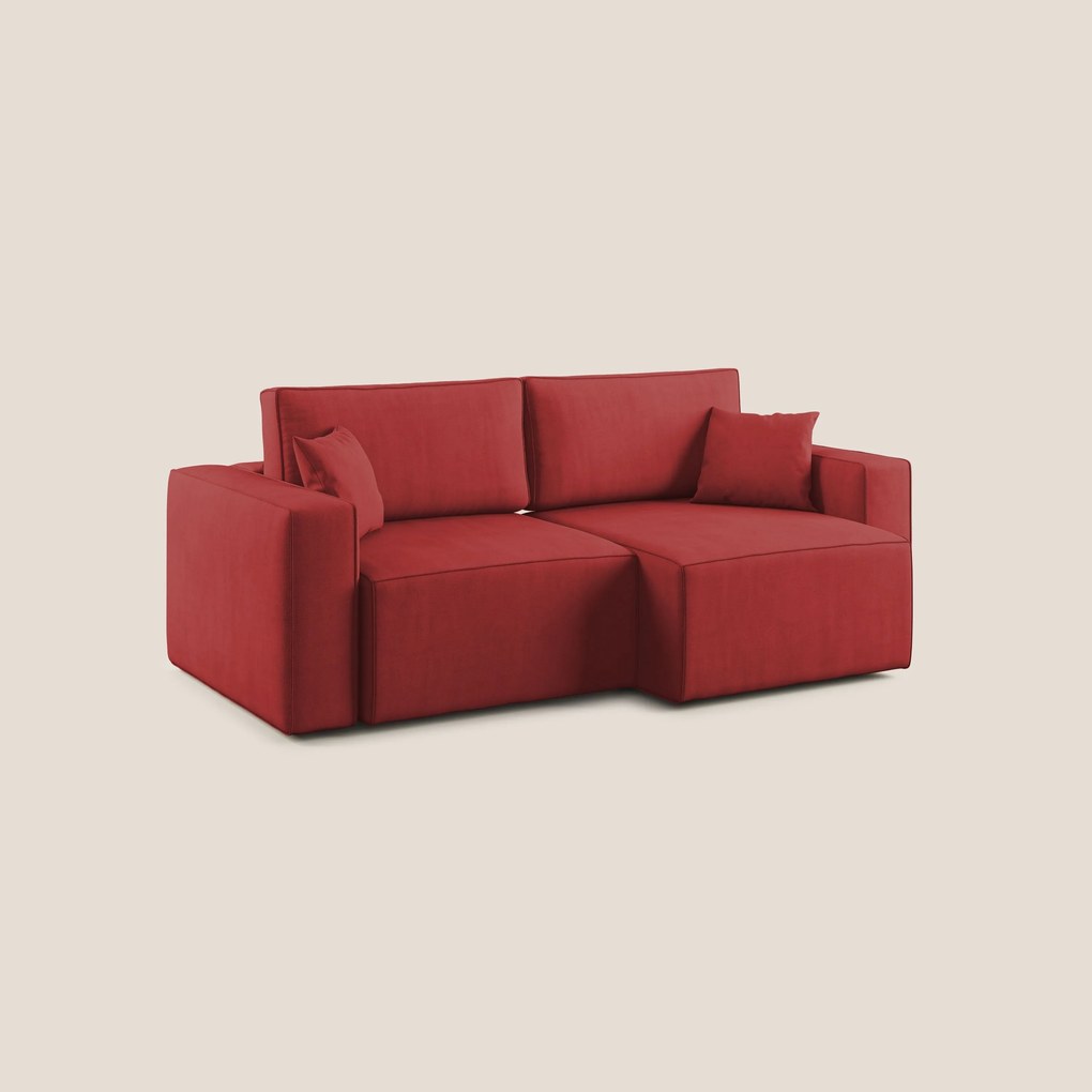 Morfeo divano con sedute estraibili in morbido tessuto impermeabile T02 rosso