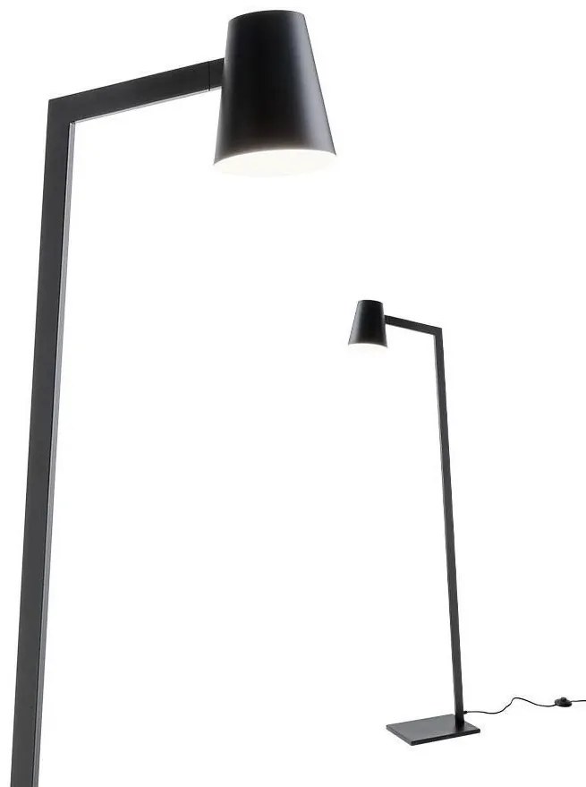 Redo 01-1557 - Lampada da terra MINGO 1xE27/42W/230V nera