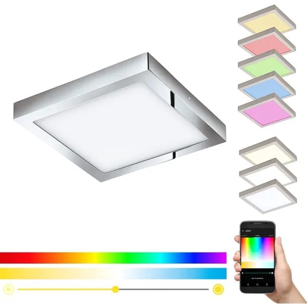 Eglo 98561 - Plafoniera LED RGBW dimmerabile FUEVA-C LED/21W/230V BT IP44
