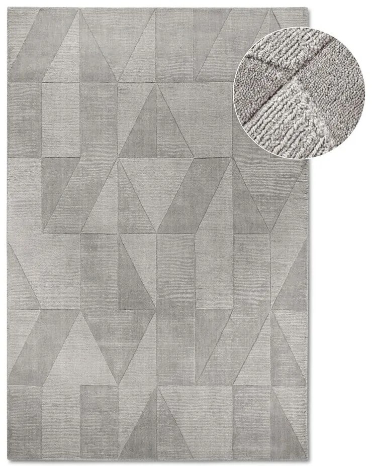 Tappeto grigio in lana tessuto a mano 160x230 cm Ursule - Villeroy&amp;Boch