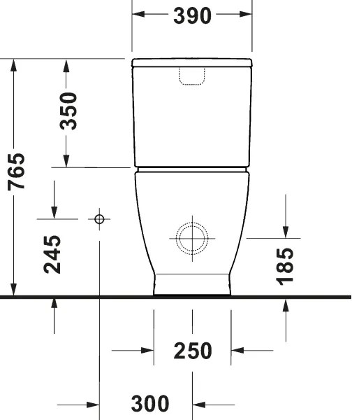 Duravit 20600900002 - WC monoblocco D-CODE ceramica/bianco lucido