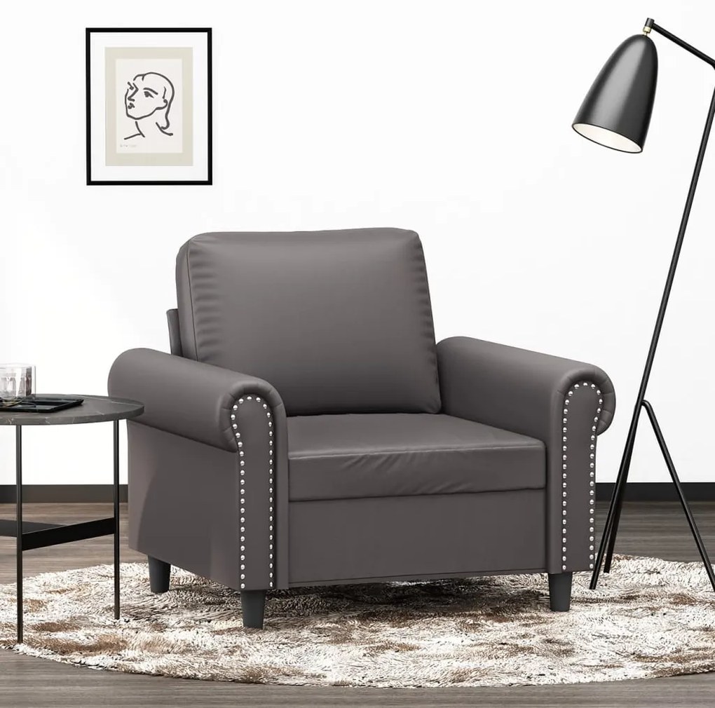 Poltrona Grigia 60 Cm İn Similpelle /