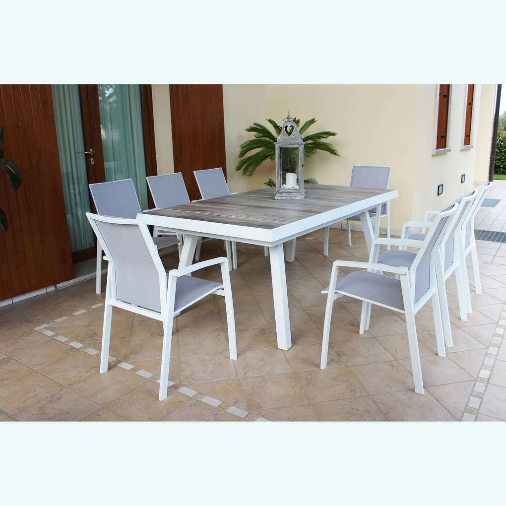 BELL - tavolo da giardino allungabile in gres