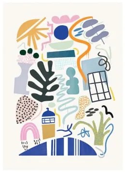 Set di 2 poster decorativi (50x70 cm) Zity Multicolore Classic - Sklum