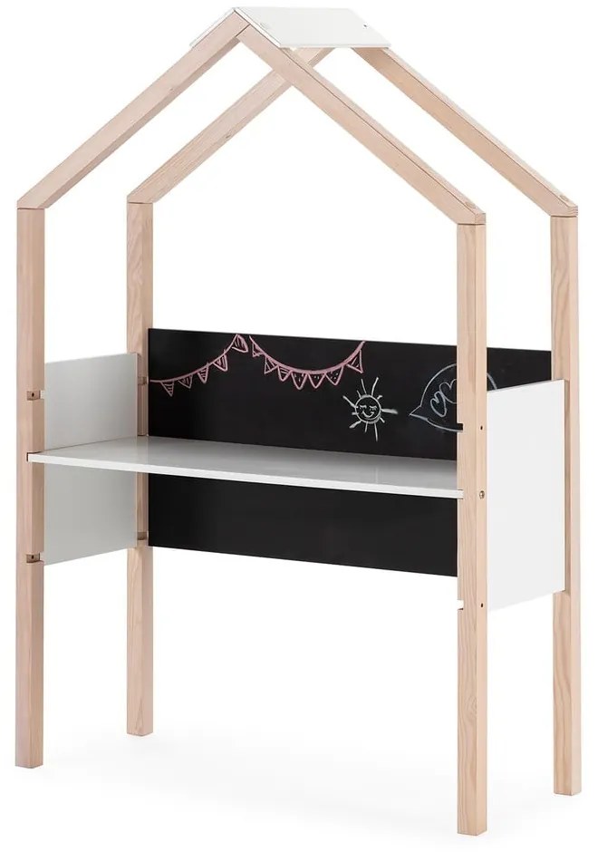 Scrivania per bambini in legno di pino 40x100 cm Roxana - Marckeric