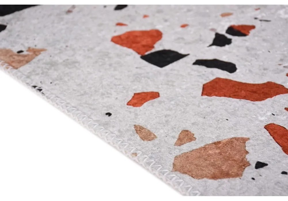 Passatoia arancione e avorio lavabile 80x200 cm Italian Stone – Vitaus