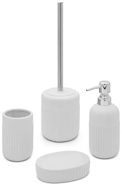 Portaspazzolini da appoggio bianco in ceramica Cup