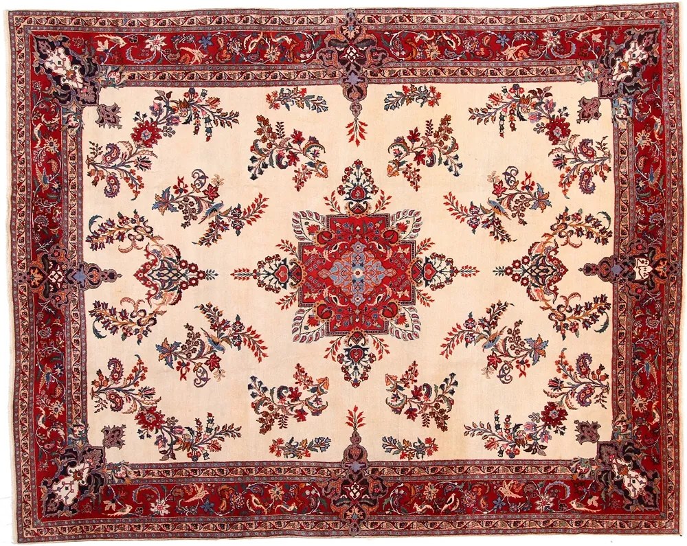 Tabriz Tappeto persiano 290x380 Rosa (Iran) Annodato A Mano