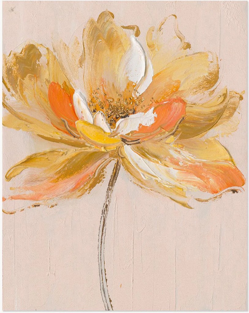 Quadro su tela dipinto a mano Silk Flower
