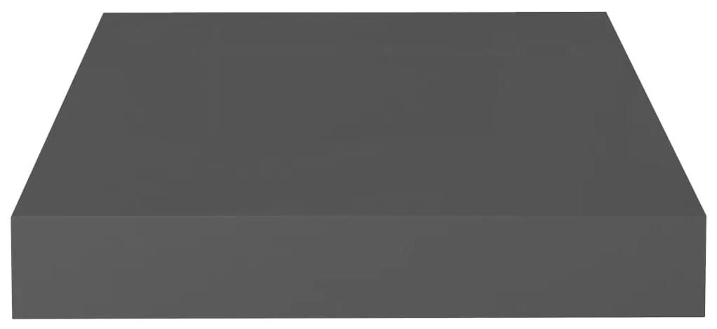 Scaffale a parete grigio lucido 23x23,5x3,8 cm in mdf