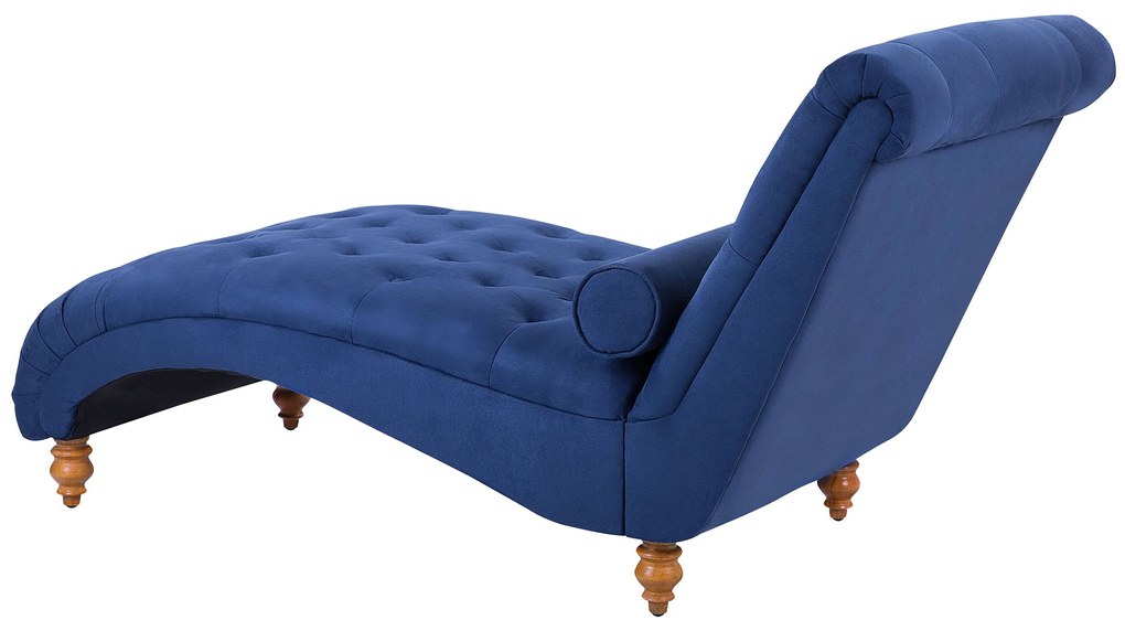 Chaise longue in tessuto blu MURET Beliani