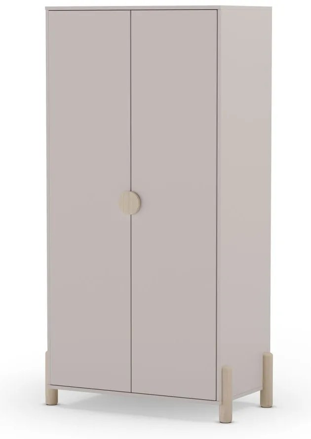 Armadio per bambini crema in legno di pino 93x180 cm Enola - Marckeric