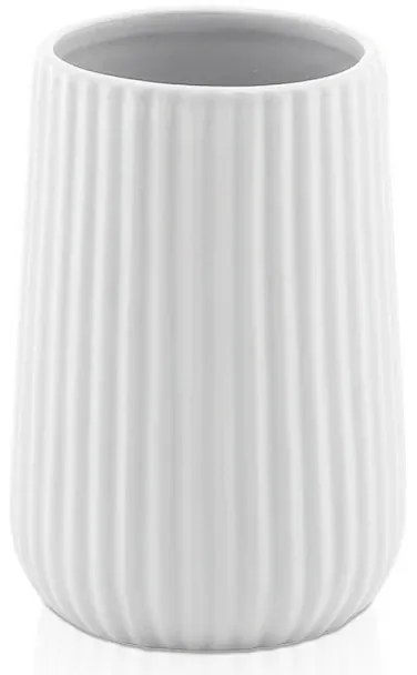 Portaspazzolini da appoggio bagno bianco Gedy serie Marika in ceramica
