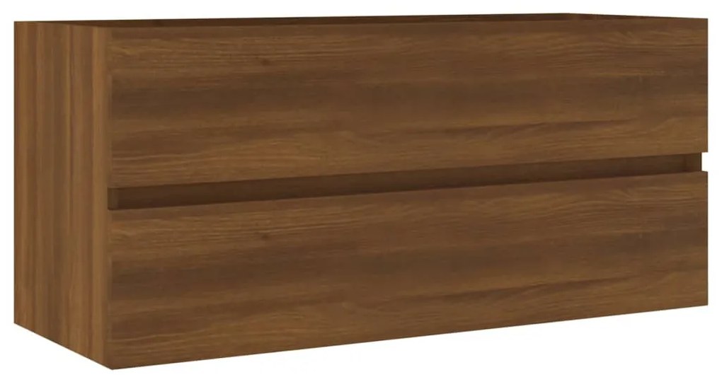 Mobile lavabo rovere marrone 100x38,5x45cm in legno multistrato