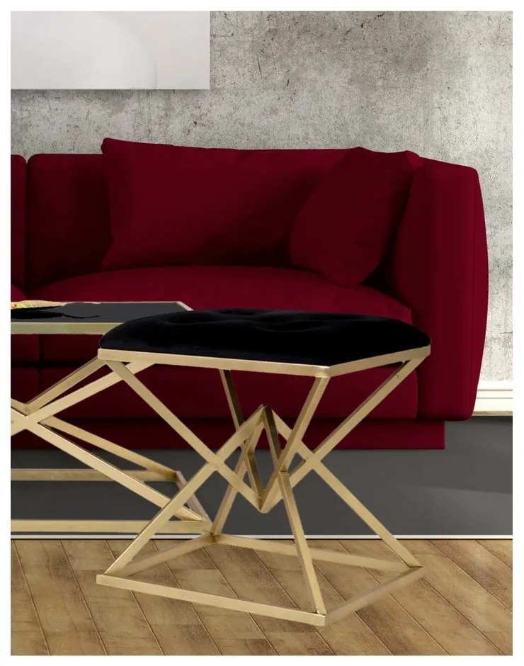 Sedia in nero e oro Piramid - Mauro Ferretti