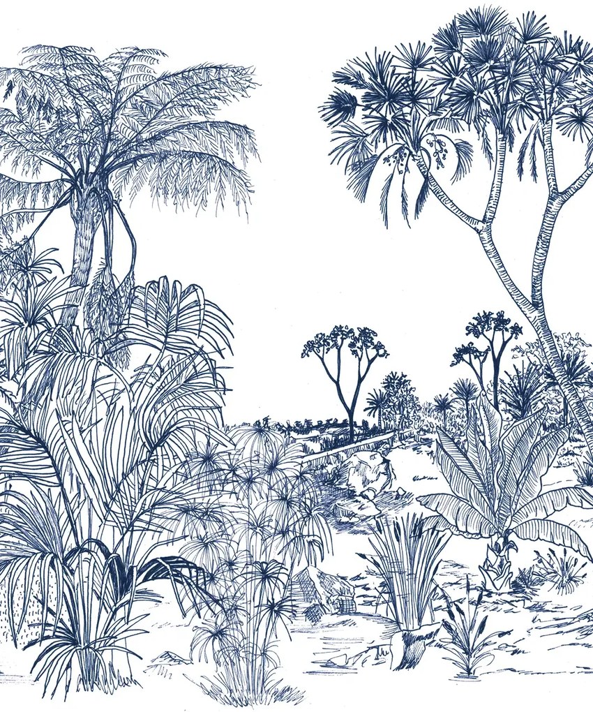 Tenue de Ville Wandbild Savane - Cobalt