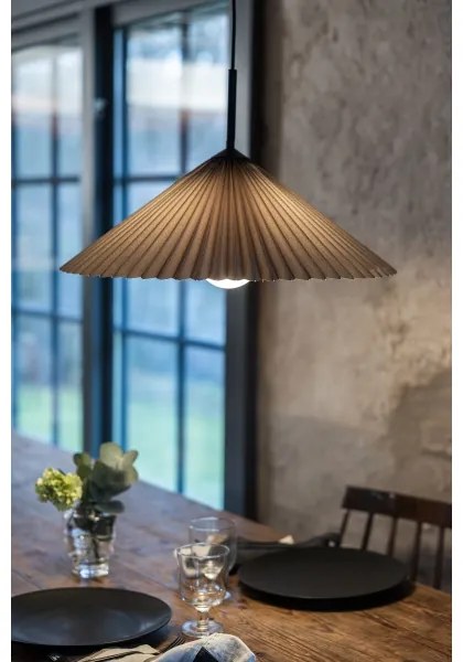 Markslöjd 108709 - Lampadario a sospensione con filo PLISADO 1xE27/40W/230V diametro 50 cm grigio