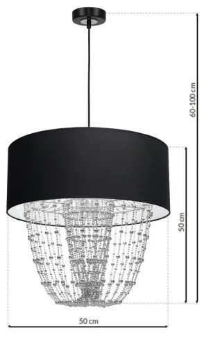 Lampadario a sospensione con filo ALMERIA 1xE27/60W/230V