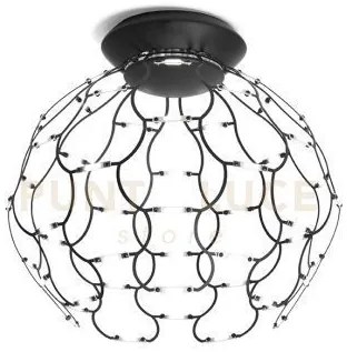 Lamoi lampada da soffitto piccola nero 2700k 5468lm 49w d.40cm dimm...